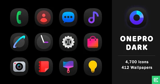 OnePro (Dark) - Icon Pack screenshot 6