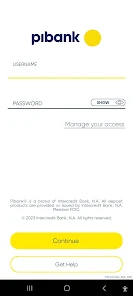 Pibank USA screenshot 1