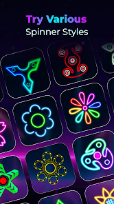 Glow Finger Spinner Doodle Art screenshot 3
